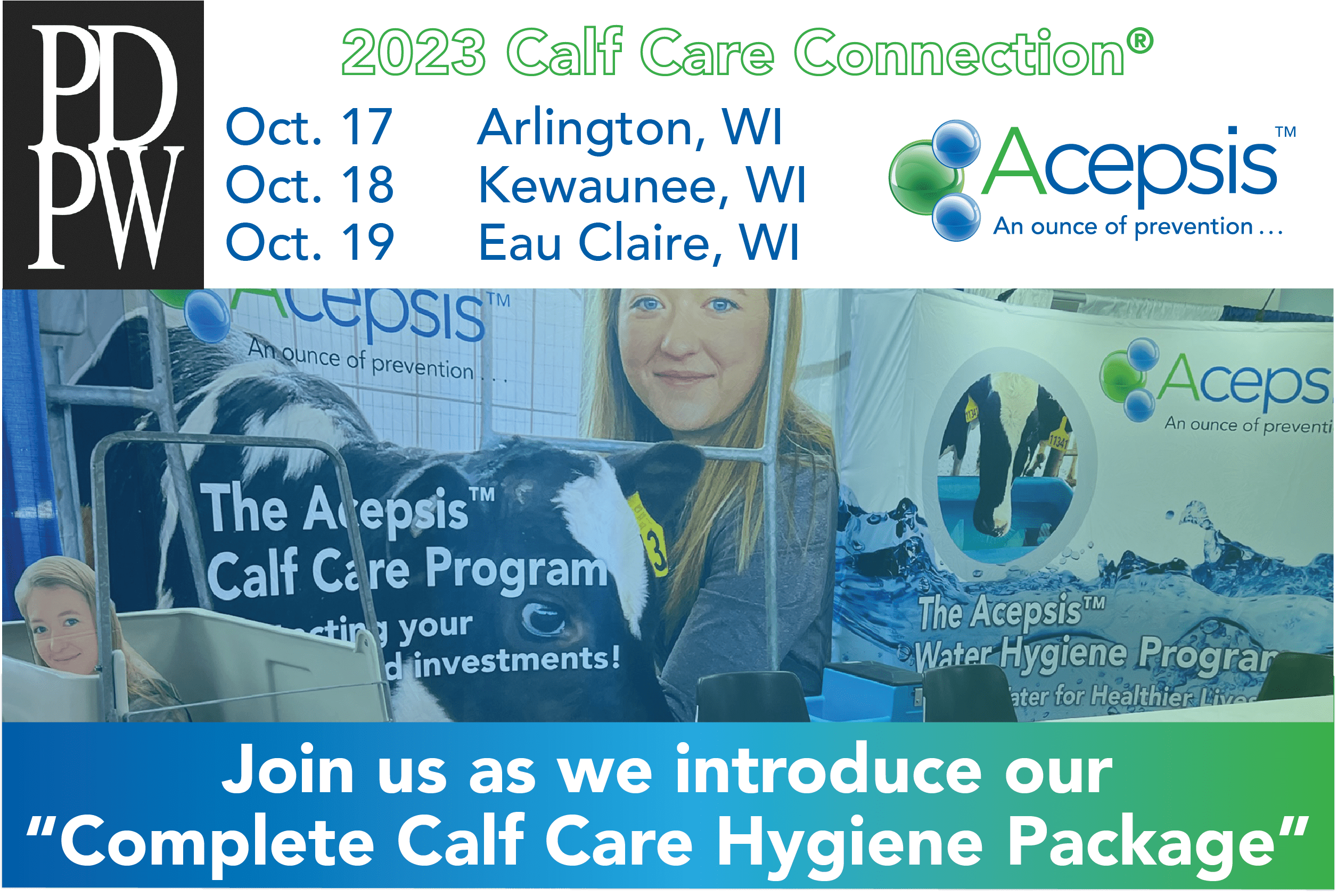 Announcement for the 2023 Calf Care Connection at PDPW