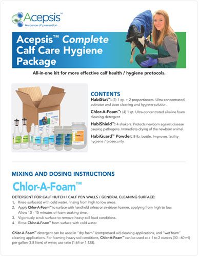 Calf Hygiene Program Use Instructions